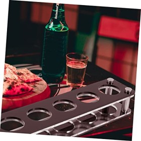 Cabilock casier à verres à vin plateau de de whisky support de stockage de verre à liqueur titulaire dalcool décor présentoi