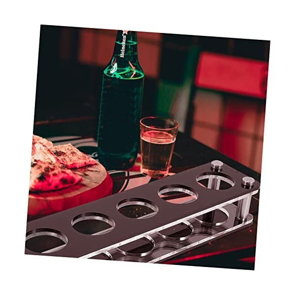 Cabilock casier à verres à vin plateau de de whisky support de stockage de verre à liqueur titulaire dalcool décor présentoi