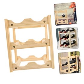 Zerodeko Casier à Vin Petit Présentoir Étagère à Vin en Bois Présentoir à Vin en Bois Présentoir à Bouteilles Casier à Boutei