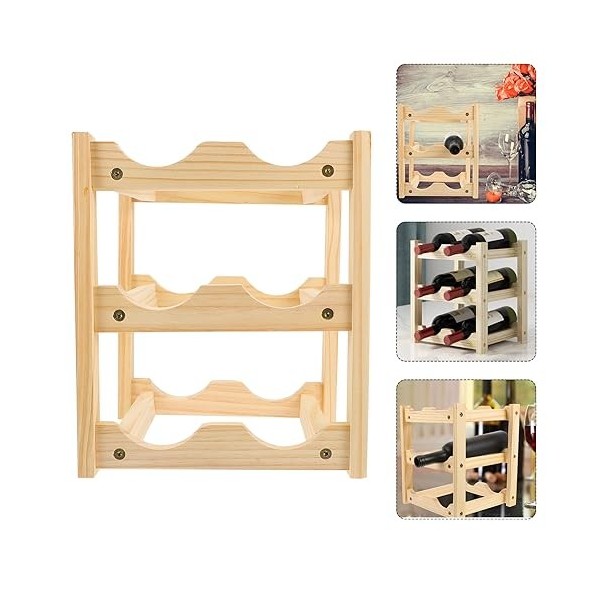 MAGICLULU Casier à Vin Porte-Bouteille De Vin Présentoir De Bouteille De Vin Présentoir à Bouteilles De Vin Etagère Dexposit