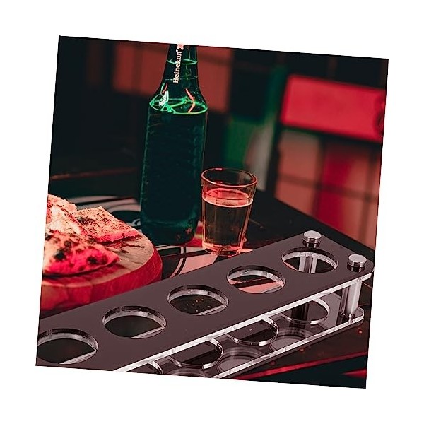 Alipis Casier à Verres à Vin Plateau De En Verre à Liqueur Whisky Serveur De Coupe Dalcool Plateau De Verres à Liqueur Platea