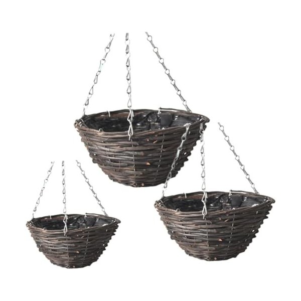 3 PCS Paille Fil Électrique Cintre En Métal Pot De Fleur Panier Arrangement De Fleurs Conteneurs Pots for Plantes Dextérieur
