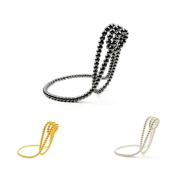 Casier à vin Flottant en Forme de Collier de Perles, Collier de Perles artificielles casier à vin Flottant Support de Bouteil