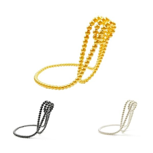 Casier à vin Flottant en Forme de Collier de Perles, Collier de Perles artificielles casier à vin Flottant Support de Bouteil