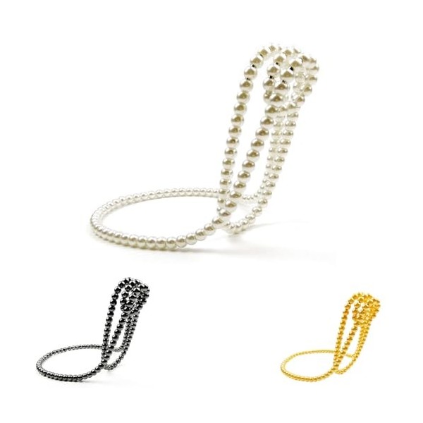 Casier à vin Flottant en Forme de Collier de Perles, Collier de Perles artificielles casier à vin Flottant Support de Bouteil