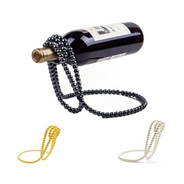 ArtRay Casier à vin en Forme de Collier de Perles, Collier de Perles artificielles casier à vin Flottant Porte-Bouteille de v
