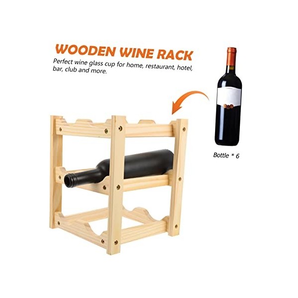 PRETYZOOM casier à vin étagère à vin en Bois présentoir à vin en Bois Titulaire dalcool présentoirs casier à Bouteilles de v