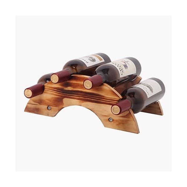 Pont en Bois Massif Bouteille De Vin Créative, Décoration De Casier Présentoir À Vin Armoire À Vin Casier À Vin Casier À Vin 
