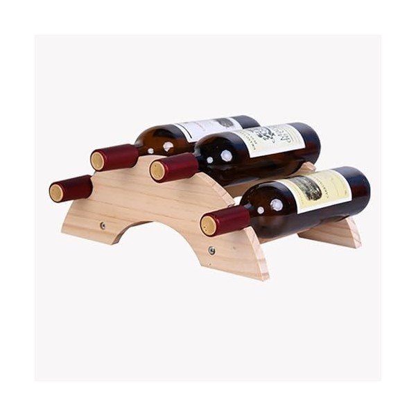 Pont en Bois Massif Bouteille De Vin Créative, Décoration De Casier Présentoir À Vin Armoire À Vin Casier À Vin Casier À Vin 