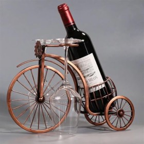 WOLWES Support organisateur de vin, personnalité créative rétro en forme de vélo, casier à vin, Bar, Table à manger, support 