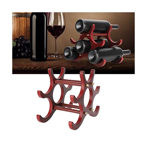 Casier à Vin, Supports De Stockage De Vin En Bois, Comptoir, 6 Bouteilles, Supports De Cave à Vin Empilables En Bois, Support