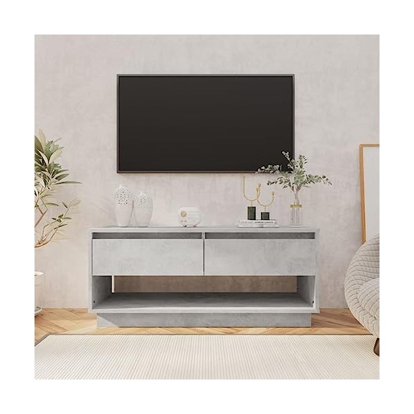 WREWING Meuble TV,Bas Table TV Support de Télévision en Bois pour Salon Chambre Salle à Manger,Support pour Téléviseur Jusqu’
