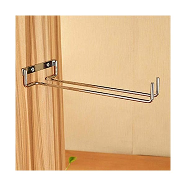 Étagère de stockage dalcool, Silver / Gold suspendu Tasse à vin en métal Barre de rack Single / Double rack Vin de vin Boute