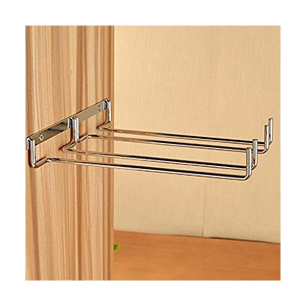 Étagère de stockage dalcool, Silver / Gold suspendu Tasse à vin en métal Barre de rack Single / Double rack Vin de vin Boute