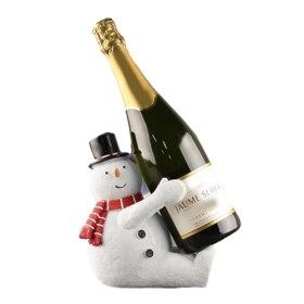 KPTENG Sculpture de noël en résine, Bonhomme de Neige, Ours, Chat, casier à vin, Ornements de Maison, Salon, Table à Manger, 