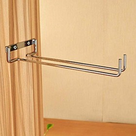 Support à Bouteille de vins, Silver/Gold Suspendu Tasse à vin en métal Barre de Rack Single/Double Rack Vin de vin Bouteille 