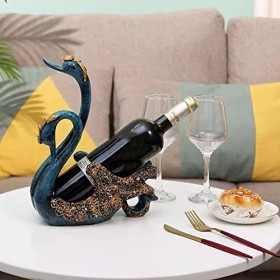 AMONIDA Ornements de Cygne pour Armoire à Vin, Casier à Vin Innovant en Forme de Cygne Réutilisable, Artisanat dart Peint à 