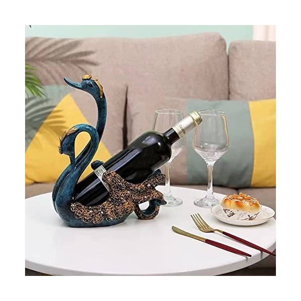 AMONIDA Ornements de Cygne pour Armoire à Vin, Casier à Vin Innovant en Forme de Cygne Réutilisable, Artisanat dart Peint à