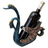 Shanrya Ornements de Cygne pour Armoire à Vin, Casier à Vin en Forme de Cygne, Artisanat dart Léger de Luxe Peint à la Main,