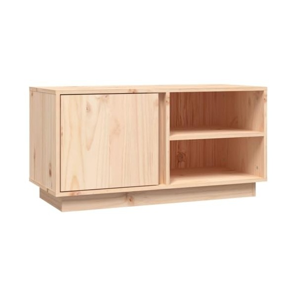 VEEKI Meuble TV, Meuble TV Suspendu, Meuble TV Industriel, Meuble TV Bois, Meuble Chambre, Convient pour Salon ou Chambre, 80