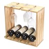 MAYMA Casier à vin,Porte-Bouteille de vin étagère à vin Organisateur de Stockage de vin casier à vin Bois de pin-Verre à vin 