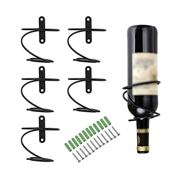 Casier à vin Casier à vin Mural en Acier Inoxydable, 5 pièces, décorations for la Maison, Ornements décoratifs de Restaurant,