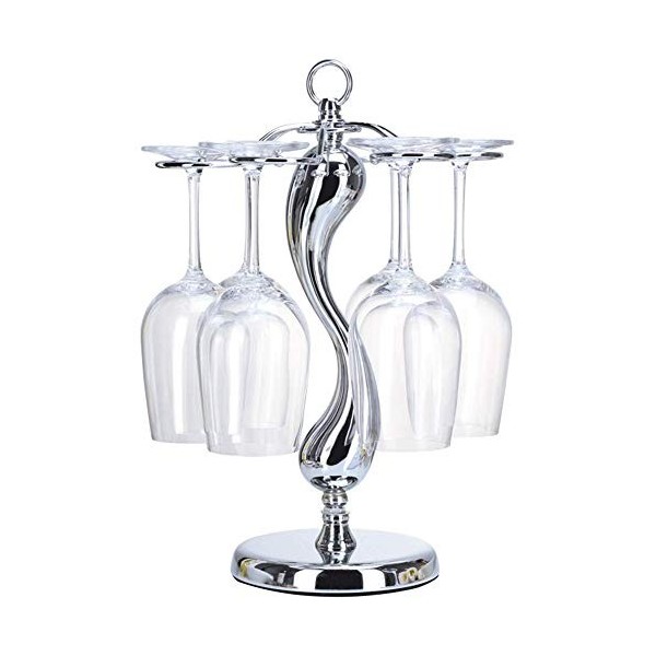 SARUEL Casier à vin mural, casier à vin en fer forgé en métal robuste porte-gobelet à vin rouge domestique à lenvers casier 