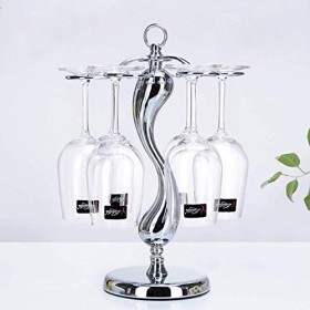 SARUEL Casier à vin mural, casier à vin en fer forgé en métal robuste porte-gobelet à vin rouge domestique à lenvers casier 