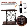 STOBAZA 1 Pc Casier à Vin Vintage Support De Stockage De De Vin Présentoir à Gobelets Table Dexposition De Bar à Vin Porte- 