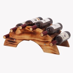 Pont en Bois Massif Bouteille De Vin Créative, Décoration De Casier Présentoir À Vin Armoire À Vin Casier À Vin Casier À Vin 