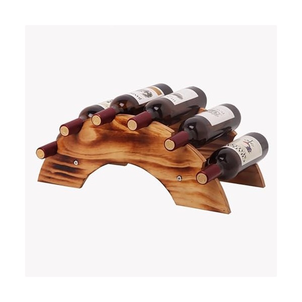 Pont en Bois Massif Bouteille De Vin Créative, Décoration De Casier Présentoir À Vin Armoire À Vin Casier À Vin Casier À Vin 