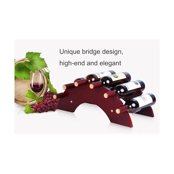 Pont en Bois Massif Bouteille De Vin Créative, Décoration De Casier Présentoir À Vin Armoire À Vin Casier À Vin Casier À Vin 