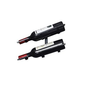 ANSNOW Casier À Vin Mural avec Cadre en Verre À Vin en Verre, Présentoir À Vin en Métal, Support de Décoration Murale de Fond