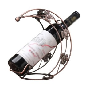 MObyat Casier à vin lron Casier à Vin Créatif Forme de Lune Casier à Vin Affichage Stockage Casier à Vin Support de Vin Casie