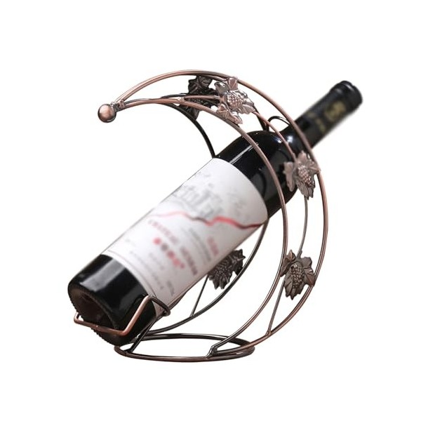 MObyat Casier à vin lron Casier à Vin Créatif Forme de Lune Casier à Vin Affichage Stockage Casier à Vin Support de Vin Casie