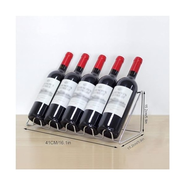 MObyat Casier à vin Casier à vin en Fer, casier à vin de comptoir, Support de 5 Bouteilles de vin, présentoir de Rangement, c