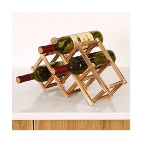 Casier à vin Casier à vin en bois créatif pliant casier à vin 6 bouteilles casier à vin étagère de stockage de vin affichage 