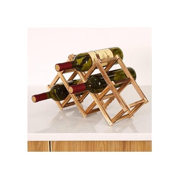 Casier à vin Casier à vin en bois créatif pliant casier à vin 6 bouteilles casier à vin étagère de stockage de vin affichage 
