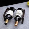 SHERAF Casier à vin de Table sur Pied, 2 Bouteilles, Support de Stockage de vin sur Pied empilable en métal pour armoires, co