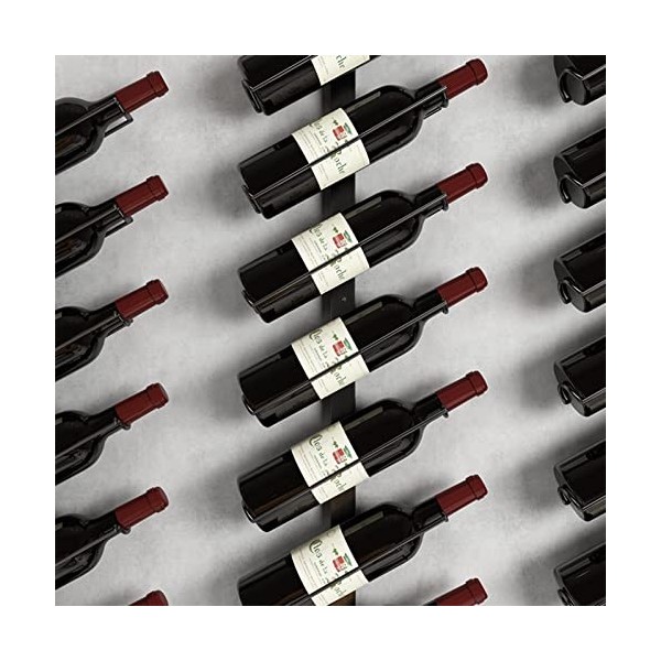 Casier à vin Industriel Mural en métal Noir, Support Suspendu pour Bouteille de vin, comptoir de Bar, décoration de Fond, Org