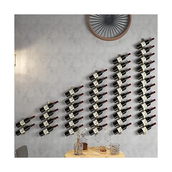 Casier à vin Industriel Mural en métal Noir, Support Suspendu pour Bouteille de vin, comptoir de Bar, décoration de Fond, Org