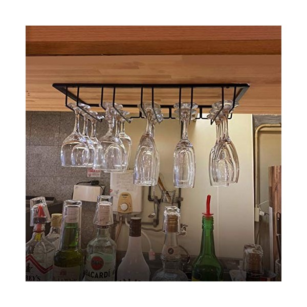 IOSIX Étagère de stockage dalcool, Porte-vins en verre à vin en verre de fer à vin Casier à vin Couleur : 3 slots 