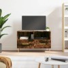 VEEKI Meuble TV, Meuble TV Suspendu, Meuble TV Industriel, Meuble TV Bois, Meuble Chambre, Convient pour Salon ou Chambre, Ch