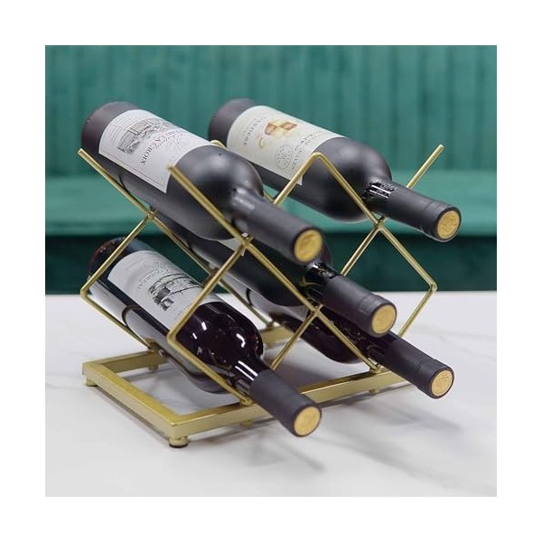 JSLXNDM Casier à Bouteilles De Vin, Casier à Bouteilles en Bois, Casier en Fer, Grand Espace Dempilage, Adapté Aux Bars, sou