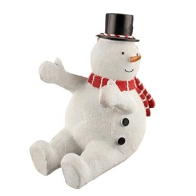 XINYIN Décoration de Noël en résine avec bonhomme de neige, ours et chat - Décoration pour la maison, le salon, la salle à ma