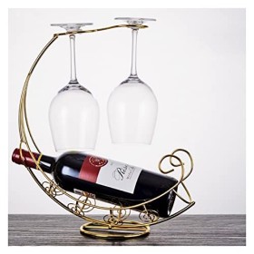 GRFIT Porte - vin Rouge Racquette à vin en Fer forgé Gobelet à gobelet à lenvers Down Wine Rack Ornements Accueil Vin vitrag