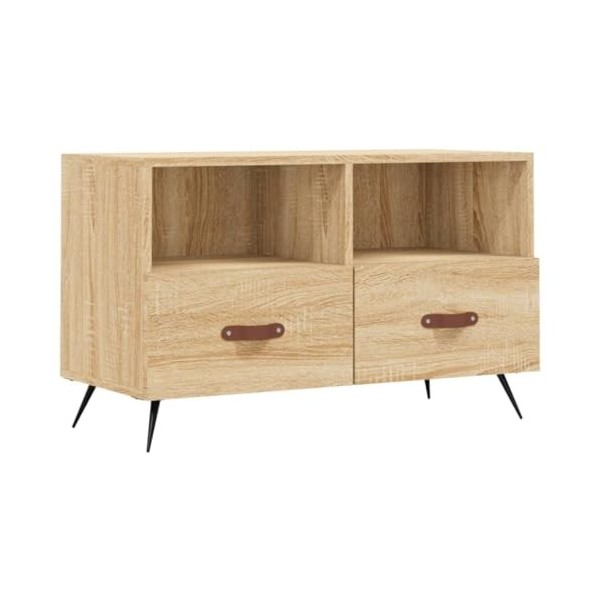 VEEKI Meuble TV, Meuble TV Suspendu, Meuble TV Industriel, Meuble TV Bois, Meuble Chambre, Convient pour Salon ou Chambre, Ch