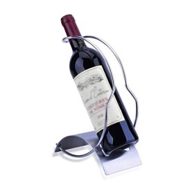 Support de stockage de vin de table Support de stockage de vin Casier à vin simple en acier inoxydable Personnalité Maison Cu