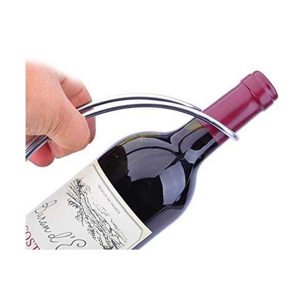 Support de stockage de vin de table Support de stockage de vin Casier à vin simple en acier inoxydable Personnalité Maison Cu