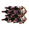 Casier à vin rouge pliant en bois, présentoir for 10 bouteilles, casier à vin sur pied, casier à vin rouge en bois pliable, f